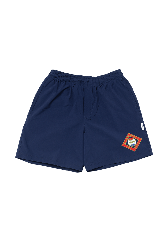 Men’s Baseball Journey Shorts 2.0: navy baseball shorts, front view.
