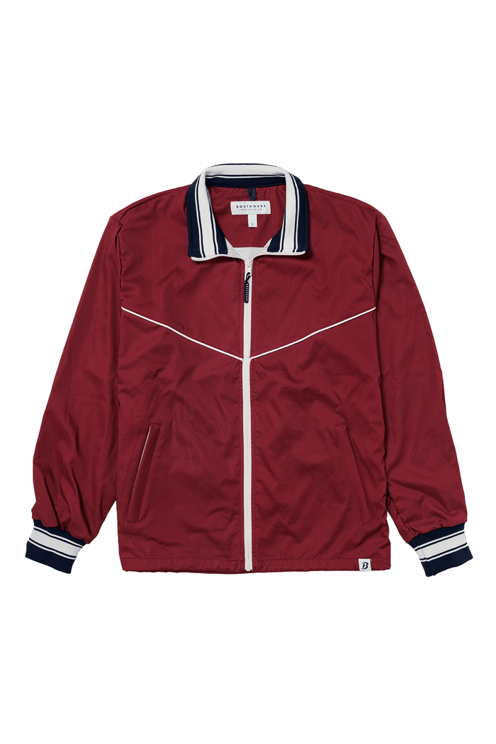 Men’s Classic EcoTrek Jacket: red jacket, front view.