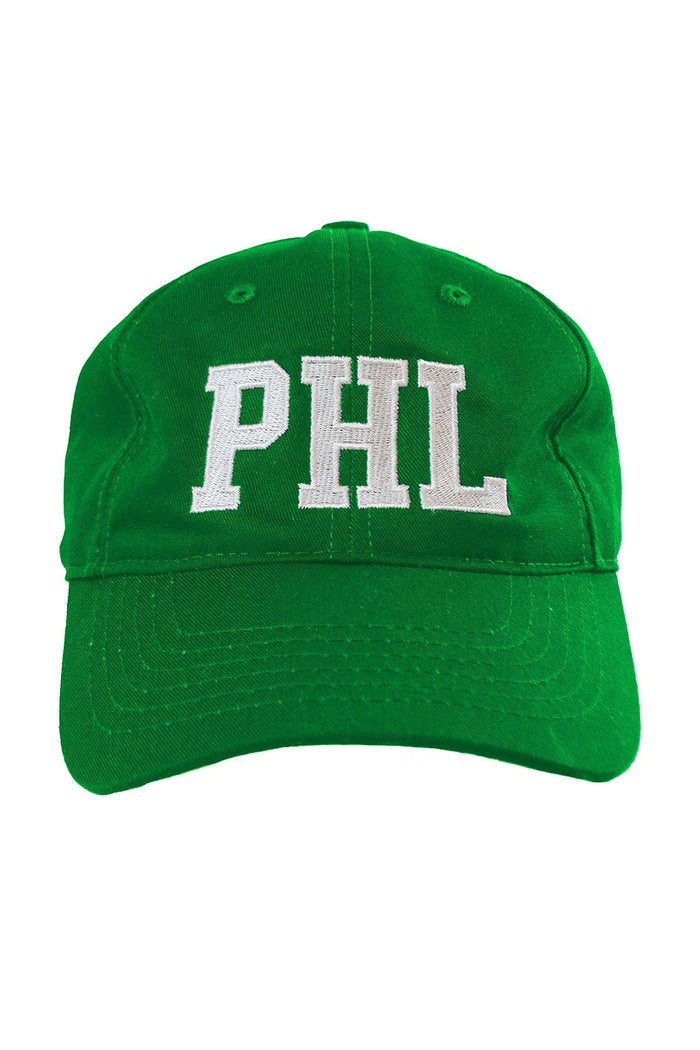 PHL Cotton Twill Baseball Cap: green PHL cap, front view.