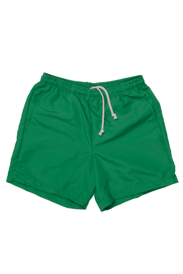 Classic Supplex Shorts: green shorts, front view.