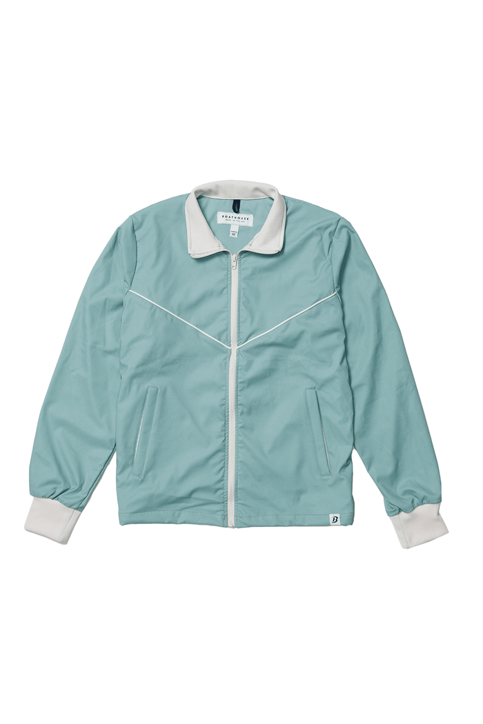 Women’s Classic EcoTrek Jacket: sage jacket, front view.