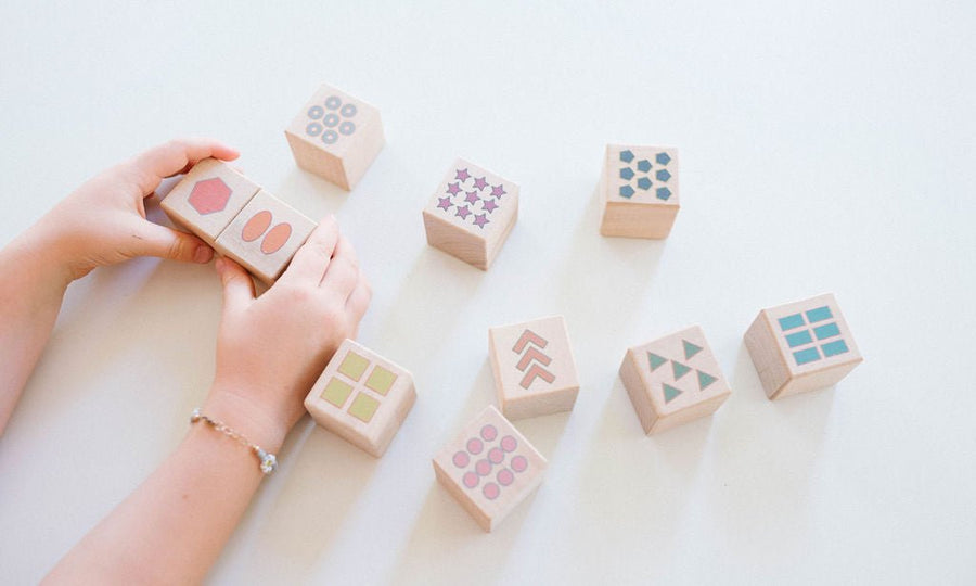 Boho Number & Counting Blocks: 10 Maple Blocks