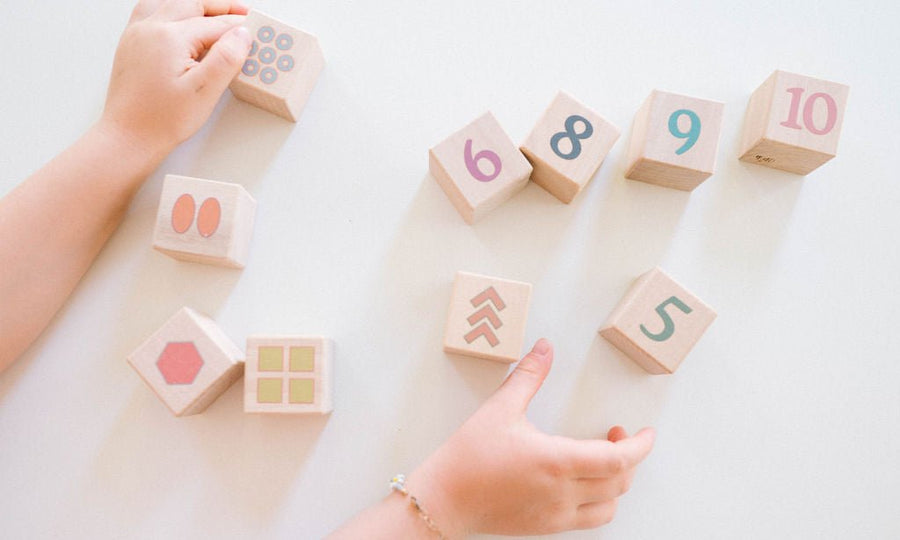 Boho Number & Counting Blocks: 10 Maple Blocks