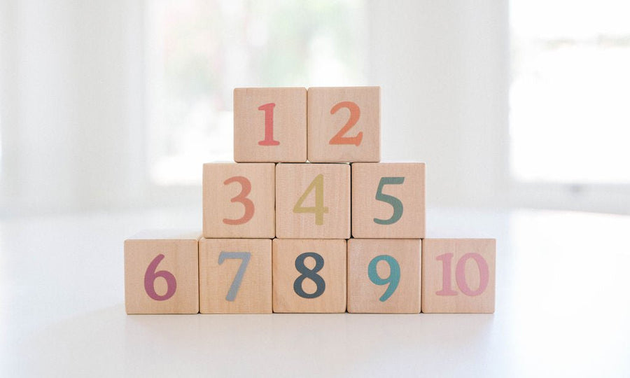 Boho Number & Counting Blocks: 10 Maple Blocks