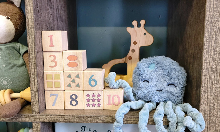 Boho Number & Counting Blocks: 10 Maple Blocks
