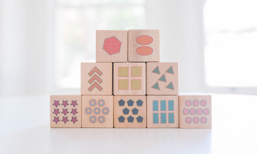 Boho Number & Counting Blocks: 10 Maple Blocks