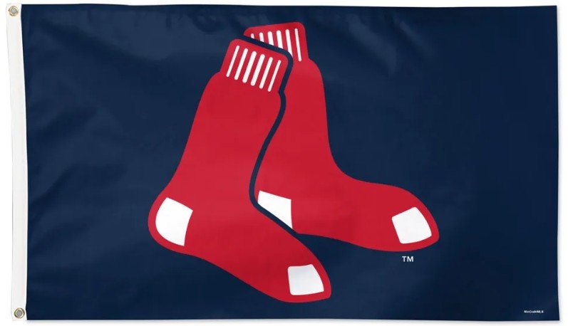 Boston Red Sox 3x5 MLB flag with deluxe blue background