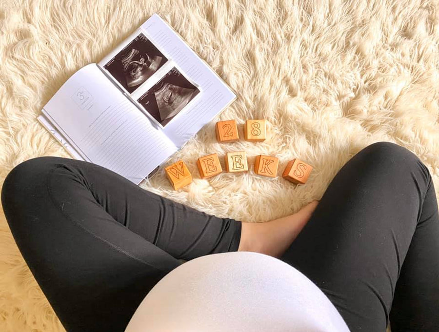 Pregnancy & Baby Milestone Blocks: 16-Piece Maple Set