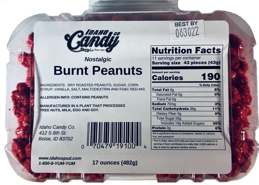 Old-Fashioned Red Burnt Peanuts Candy – 17 oz Tub – candy product image 3