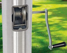 70' Internal Halyard Aluminum Flagpole - Independence Series - 12" x .250"