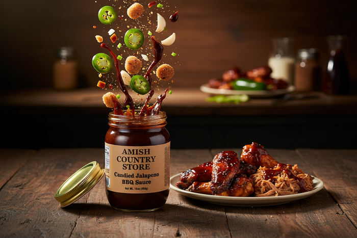 Candied Jalapeño BBQ Sauce | Sweet Heat Barbecue Glaze | 16 oz — product image
