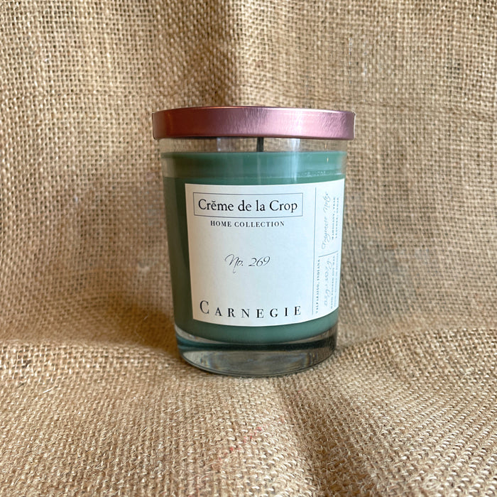 Carnegie Soy Candle glass container with its optional lid