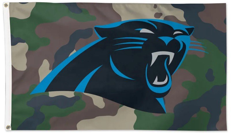 Carolina Panthers 3x5 team flag for porch, tailgate or fan cave