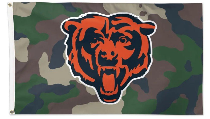 Chicago Bears 3x5 team flag for porch, tailgate or fan cave
