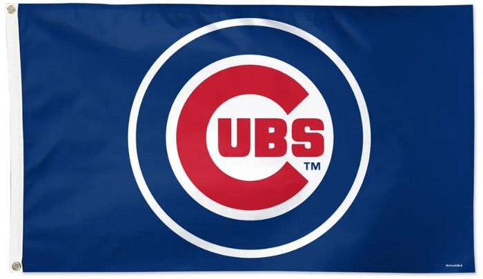 Chicago Cubs 3x5 MLB flag with deluxe blue background