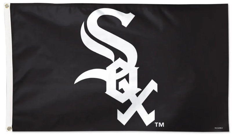 Chicago White Sox 3x5 MLB flag with deluxe black background
