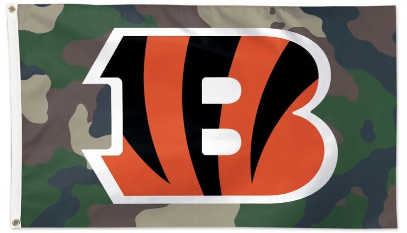 Cincinnati Bengals 3x5 camouflage flag with team logo