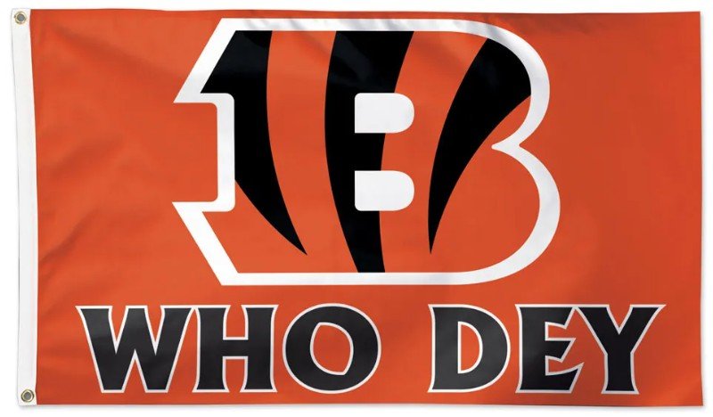 Cincinnati Bengals 3x5 slogan flag made in USA
