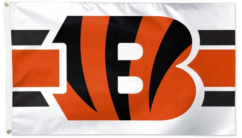 Cincinnati Bengals 3x5 striped NFL flag with team logo