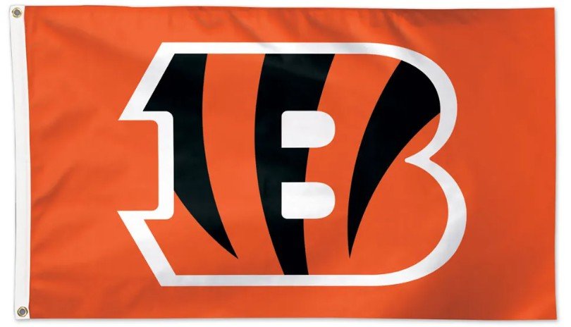 Cincinnati Bengals 3x5 flag with deluxe orange background