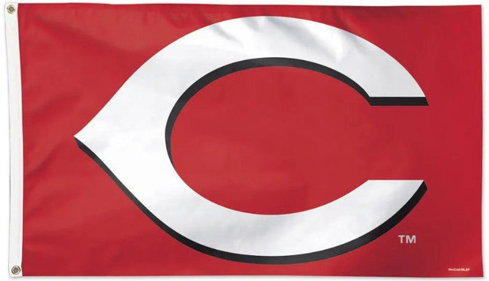 Cincinnati Reds 3x5 MLB flag with deluxe red background