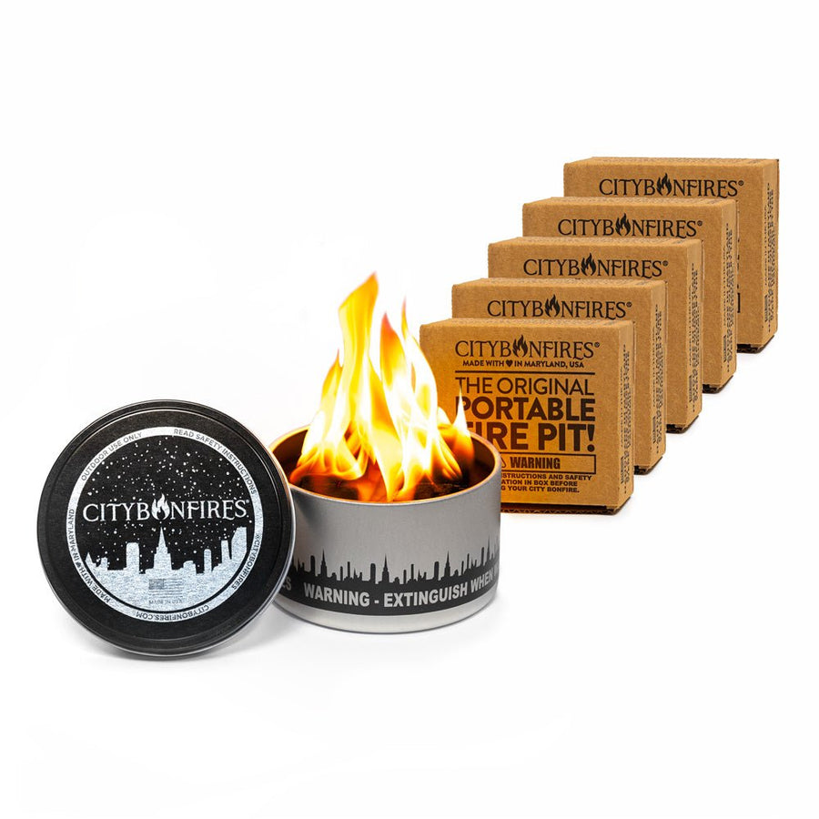 City Bonfire Portable Outdoor Fire Pit – 5-Pack