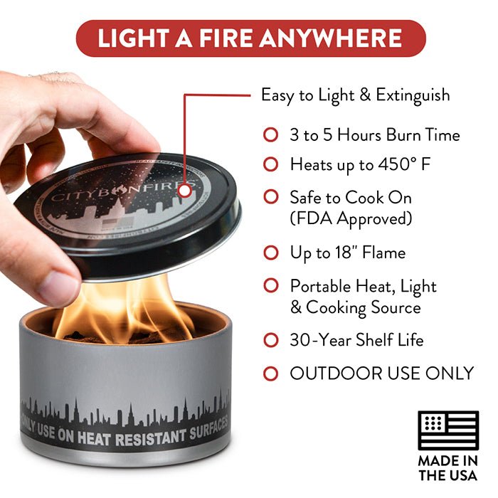 Maker lighting and use feature graphic for the original bonfire