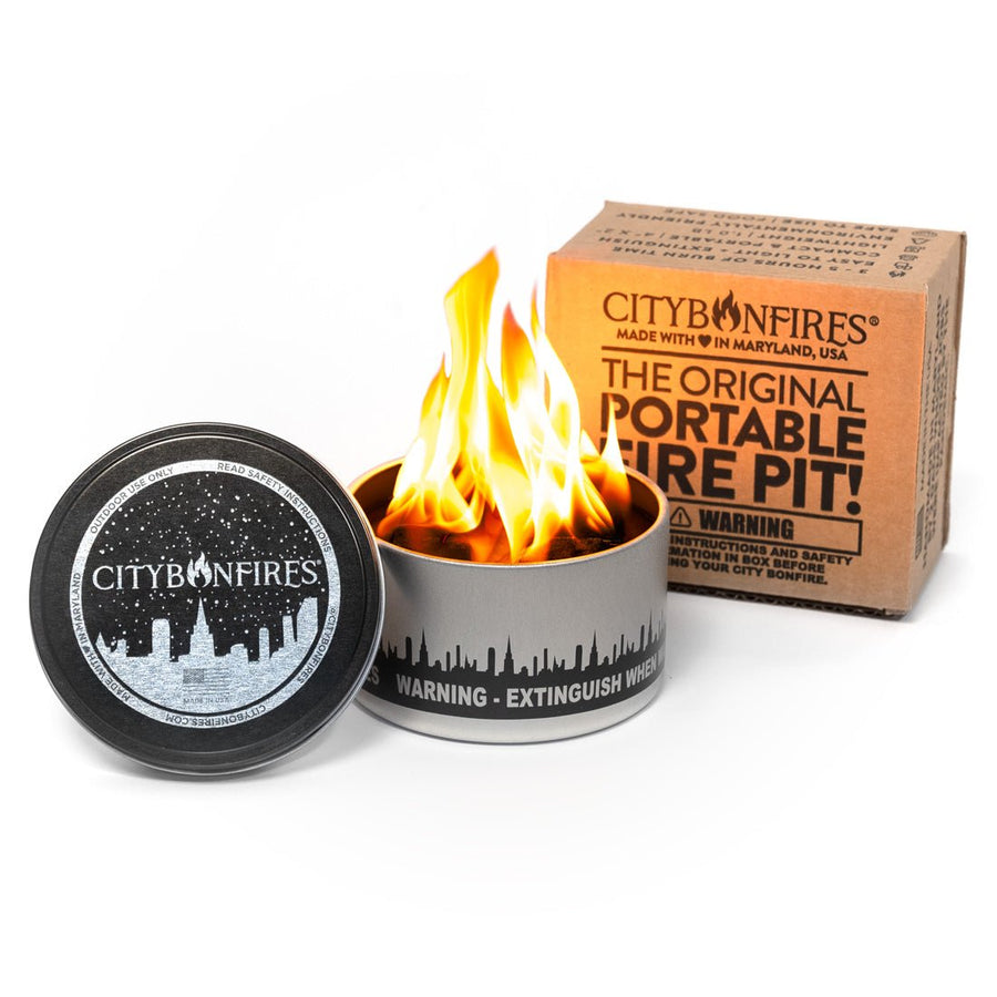 Original portable bonfire with lid and individual box