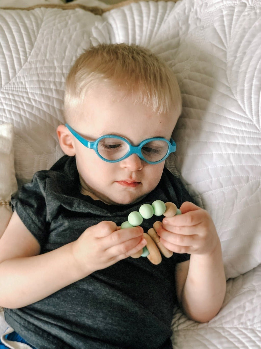 Classic Baby Teether: Wood Rings & Silicone Beads