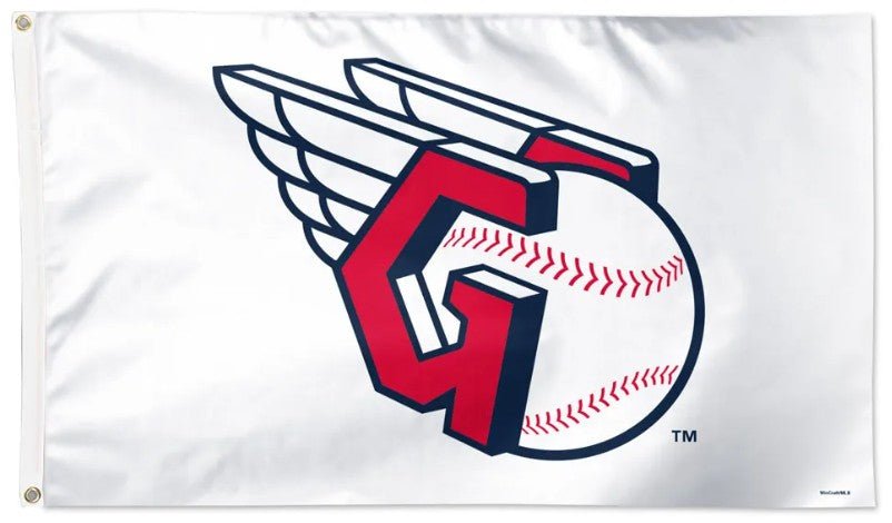Cleveland Guardians 3x5 white flag with team logo