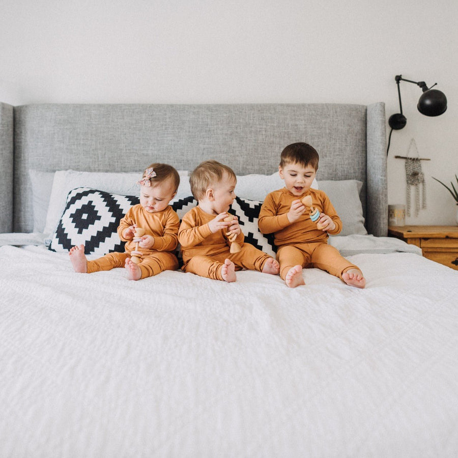 Color Block Baby Rattle: Wood & Silicone Rings