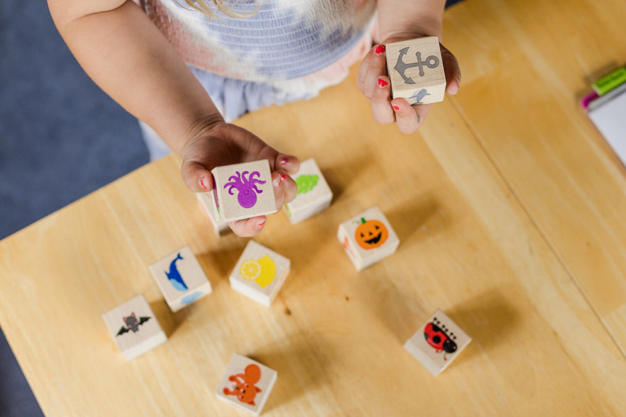 Wooden Color Learning Blocks: 10-Piece Maple Set