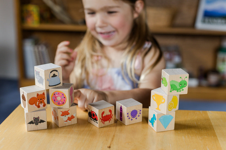 Wooden Color Learning Blocks: 10-Piece Maple Set