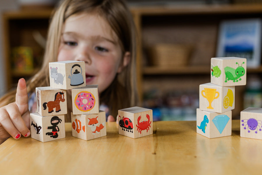 Wooden Color Learning Blocks: 10-Piece Maple Set