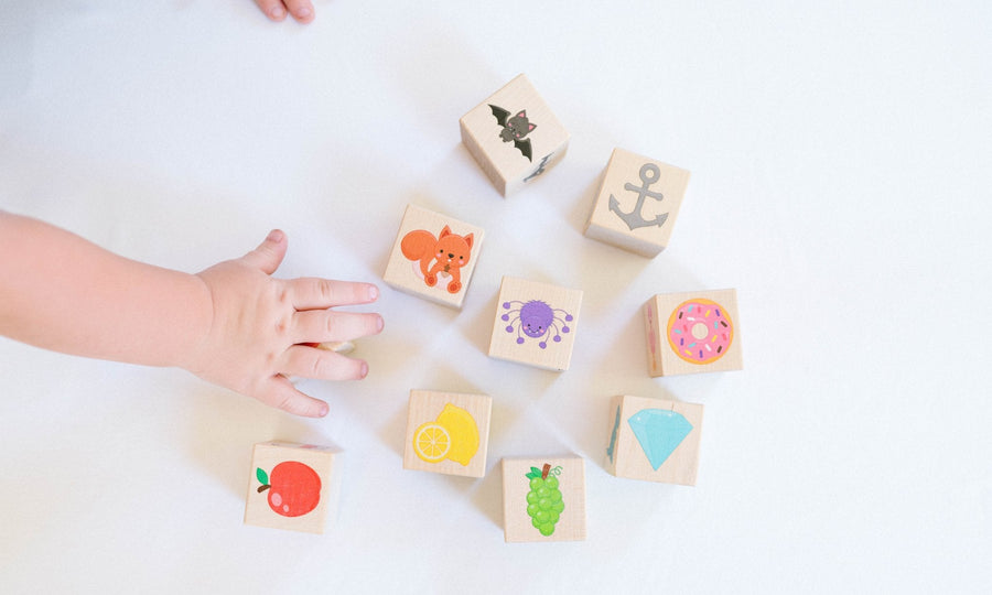 Wooden Color Learning Blocks: 10-Piece Maple Set