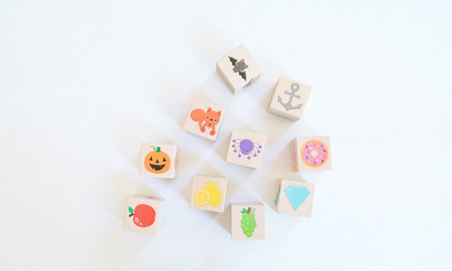 Wooden Color Learning Blocks: 10-Piece Maple Set
