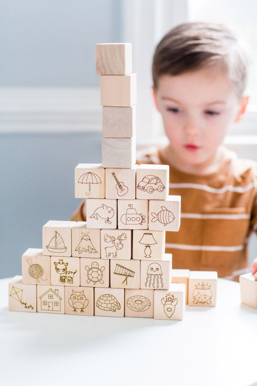 Maple Alphabet Blocks: 30-Piece Unfinished ABC Set
