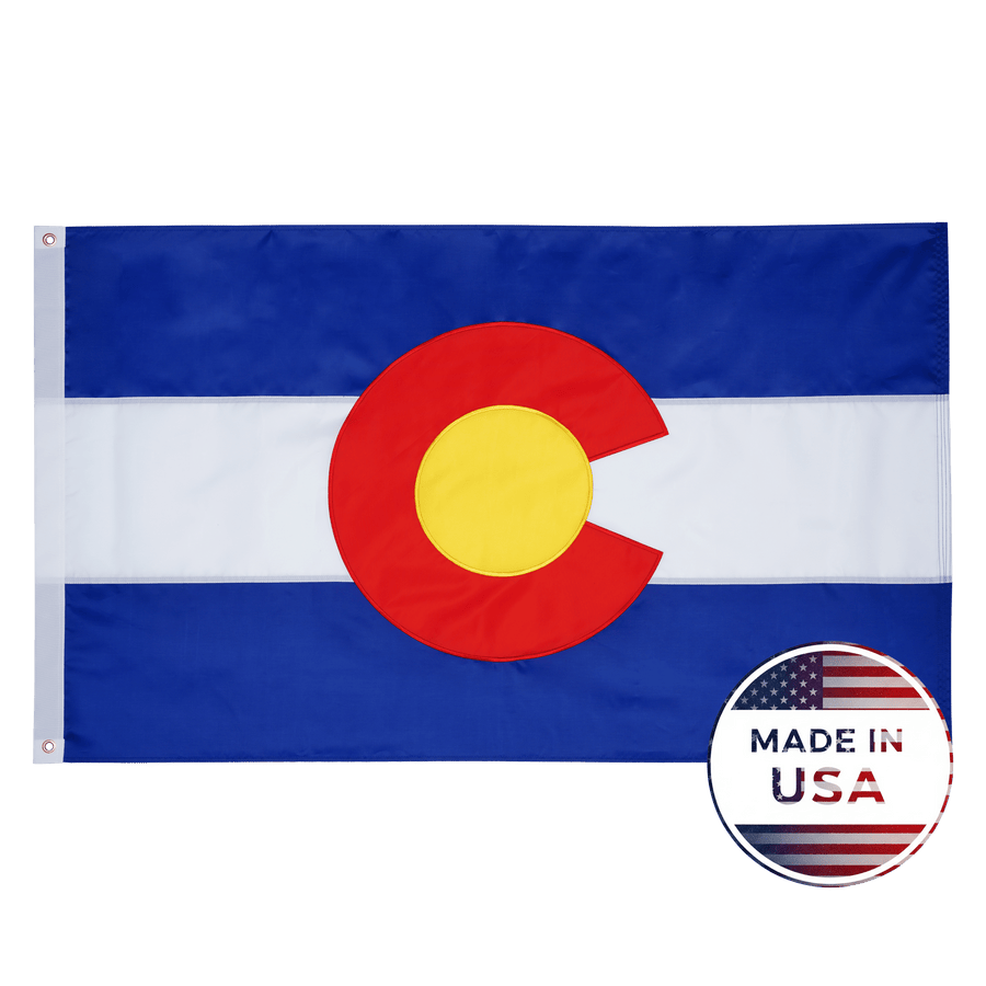 Colorado 3x5 state flag made in USA with embroidered details