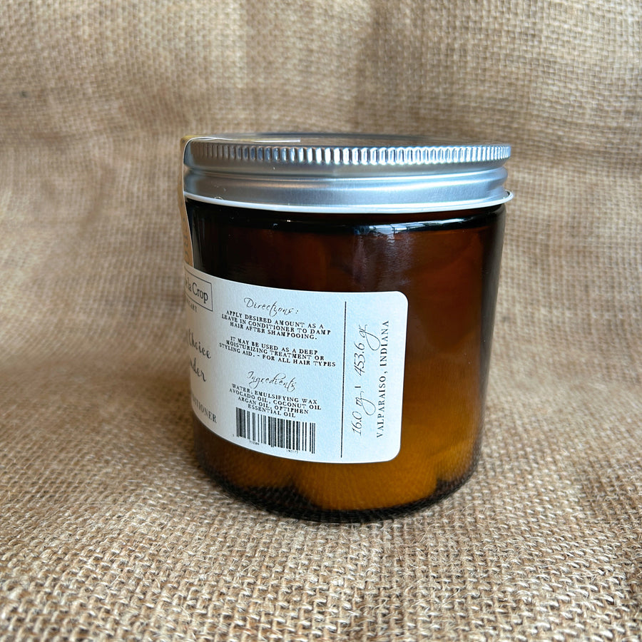 Zoe’s Choice Lavender Hair Conditioner jar showing the side label