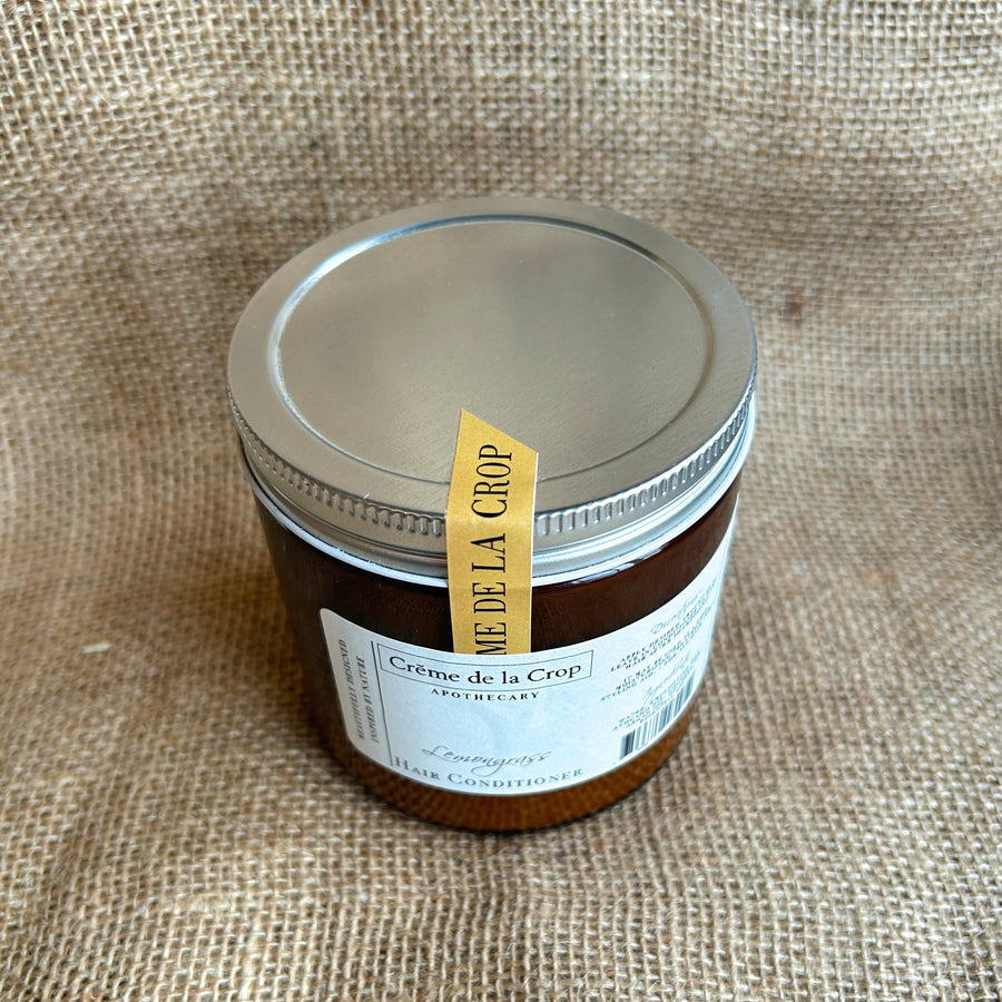 Lemongrass Hair Conditioner with Avocado & Argan Oils jar viewed from above