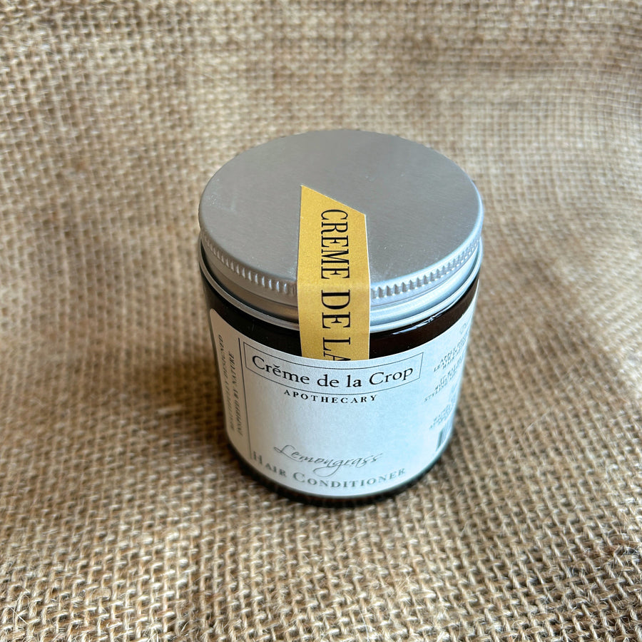 Lemongrass Hair Conditioner with Avocado & Argan Oils jar viewed from above