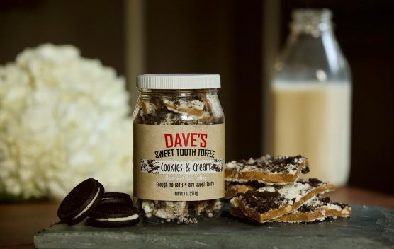 Cookies & Cream Chocolate Toffee — product and serving view