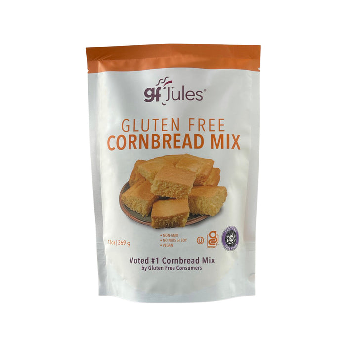 gfJules gluten-free cornbread mix pouch, front label