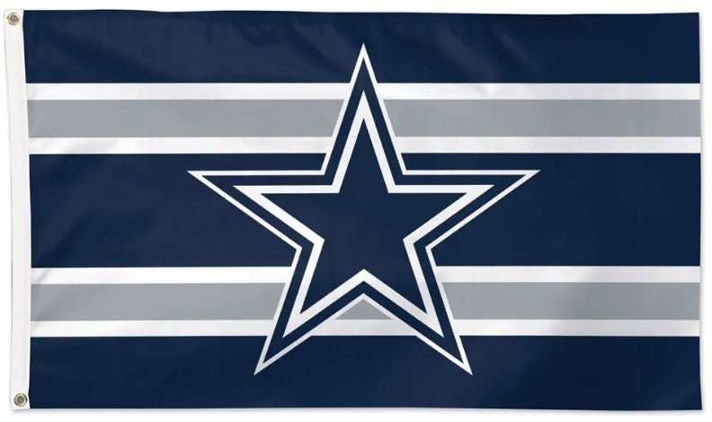 Dallas Cowboys 3x5 striped NFL flag with team logo