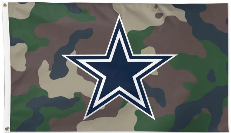 Dallas Cowboys 3x5 camouflage flag with team logo