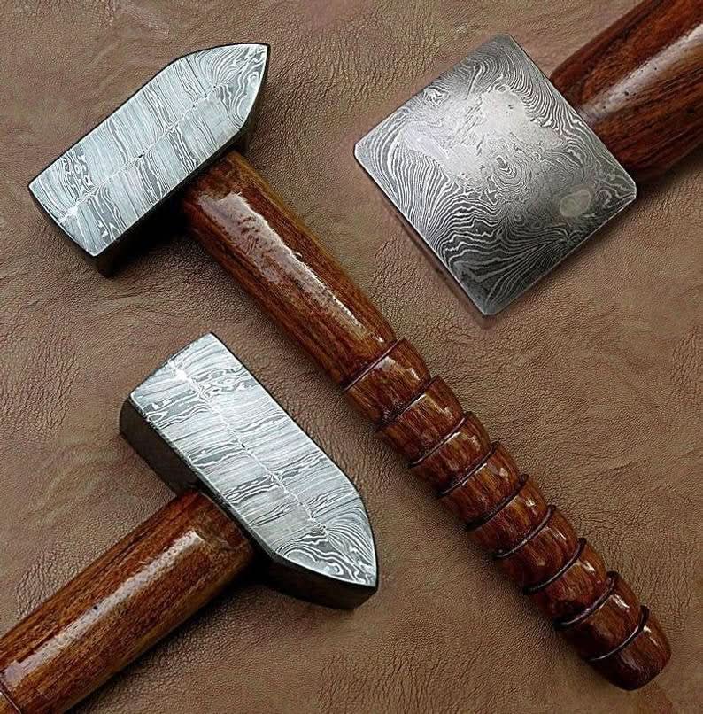 DAMASCUS steel Blacksmith Hammer