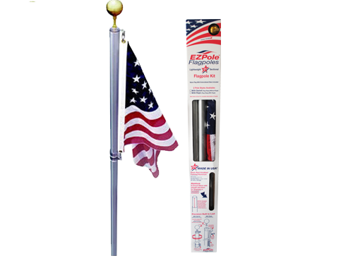 Defender No-Rope Flagpole Kit — residential flagpole product view (image 6)