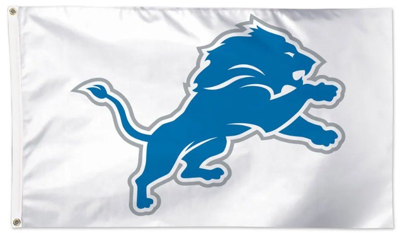 Detroit Lions 3x5 black flag with team logo