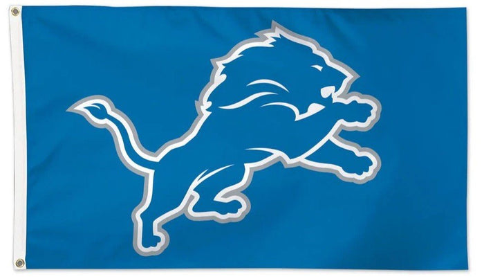 Detroit Lions 3x5 Honolulu blue flag with blue team logo