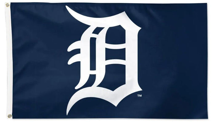 Detroit Tigers 3x5 navy MLB flag with white Old English D